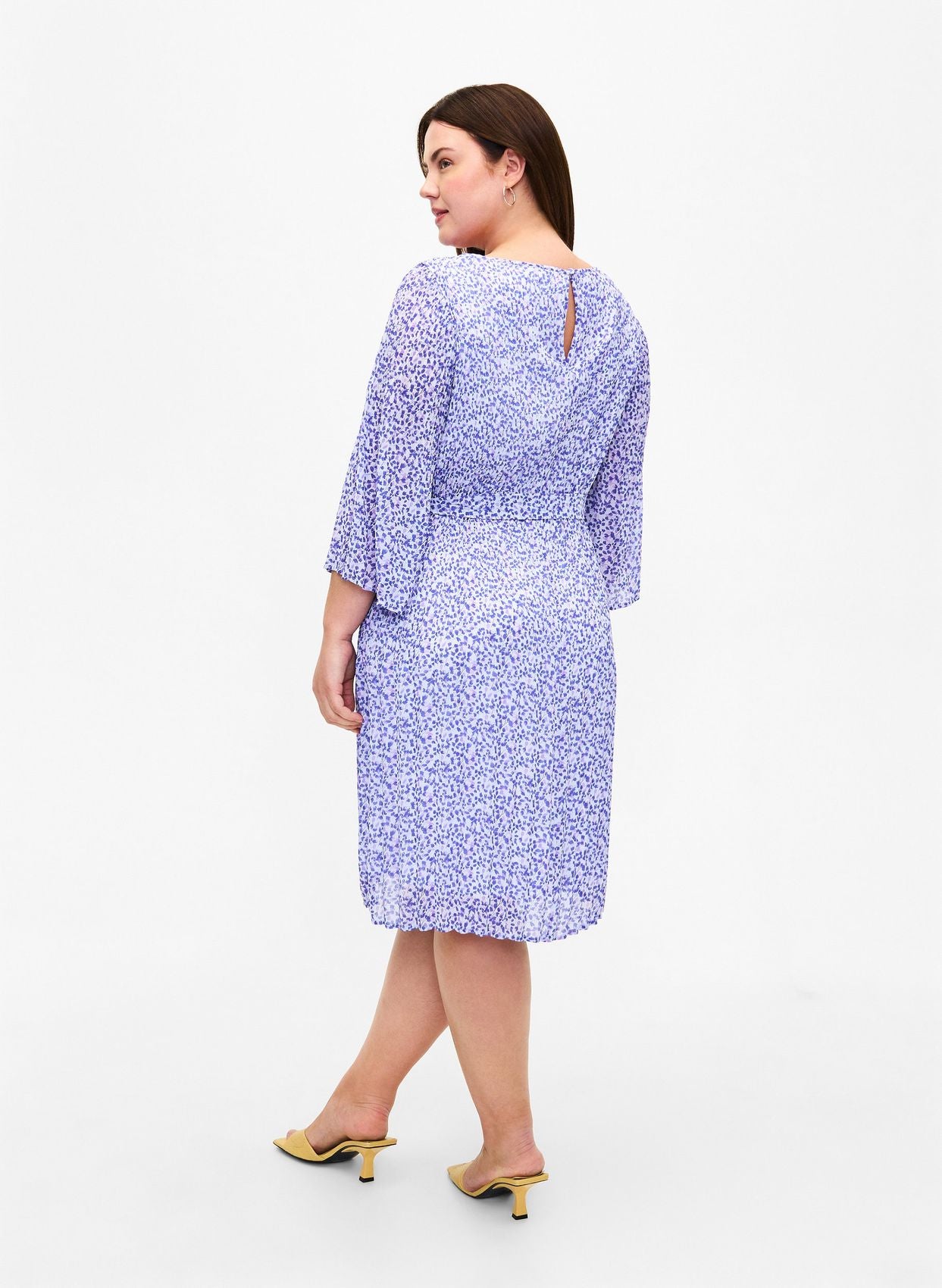ZIZZI Plisseekleid mit Bindeband und Print