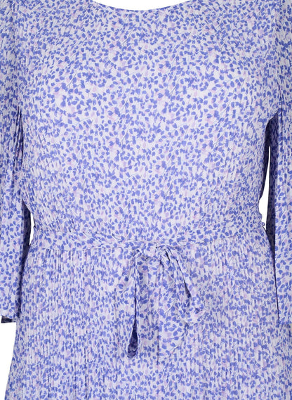 ZIZZI Plisseekleid mit Bindeband und Print