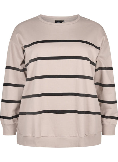 ZIZZI Sweatshirt mit Rundhalsausschnitt L