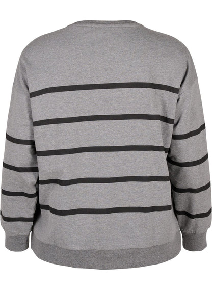ZIZZI Sweatshirt mit Rundhalsausschnitt