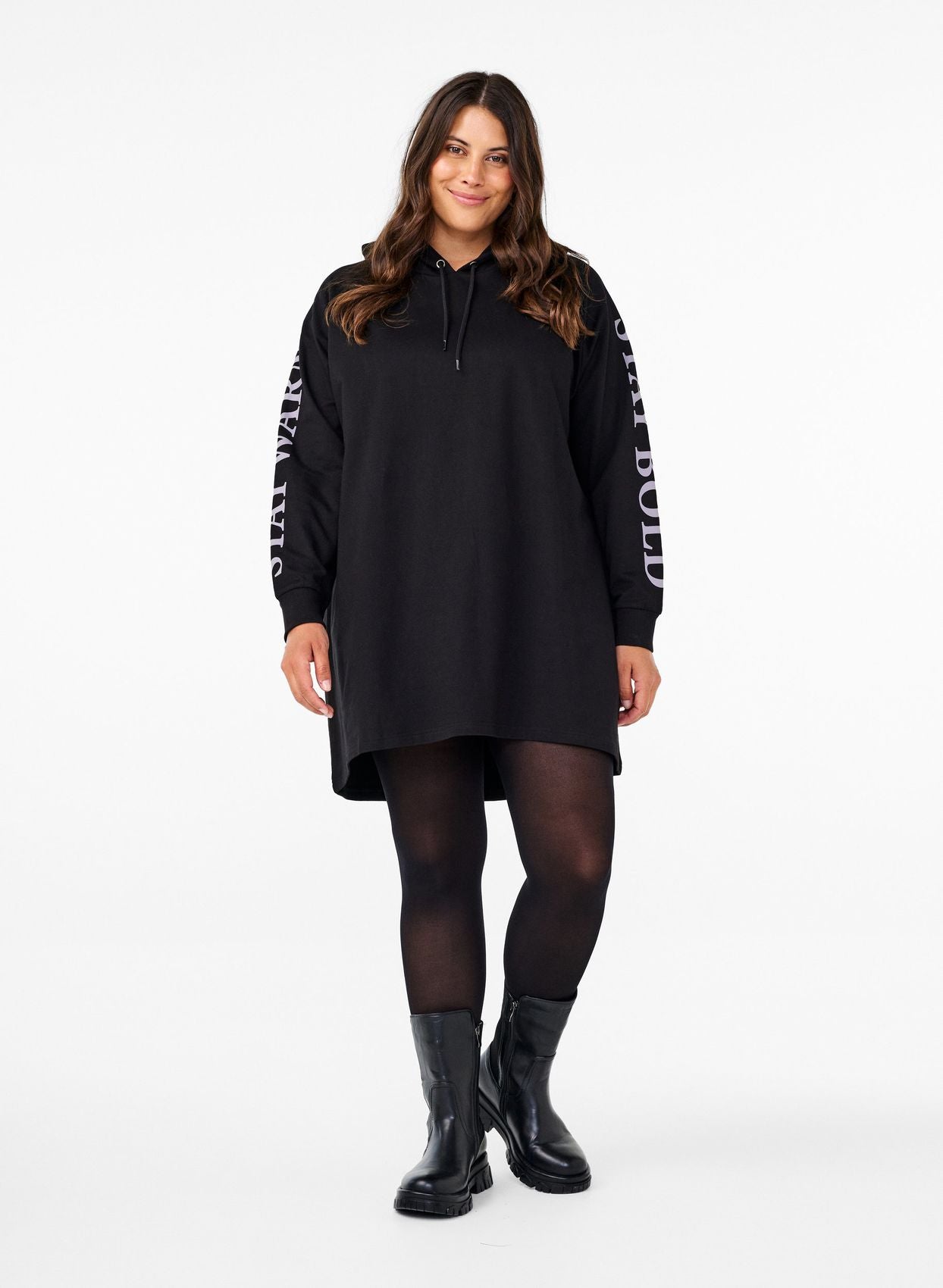 ZIZZI Oversize-Sweatshirt mit Print an den Ärmeln