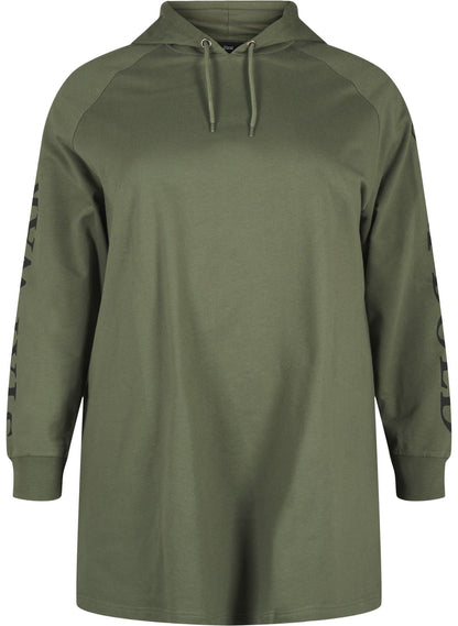 Oversize-Sweatshirt mit Print an den Ärmeln