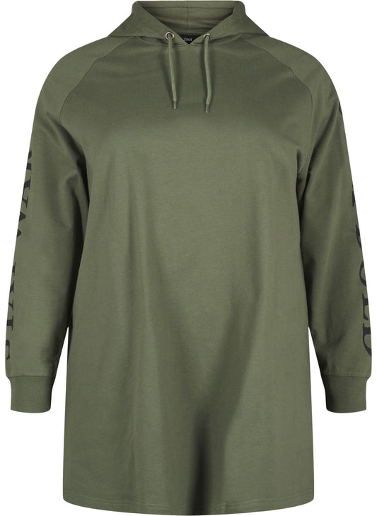 Oversize-Sweatshirt mit Print an den Ärmeln