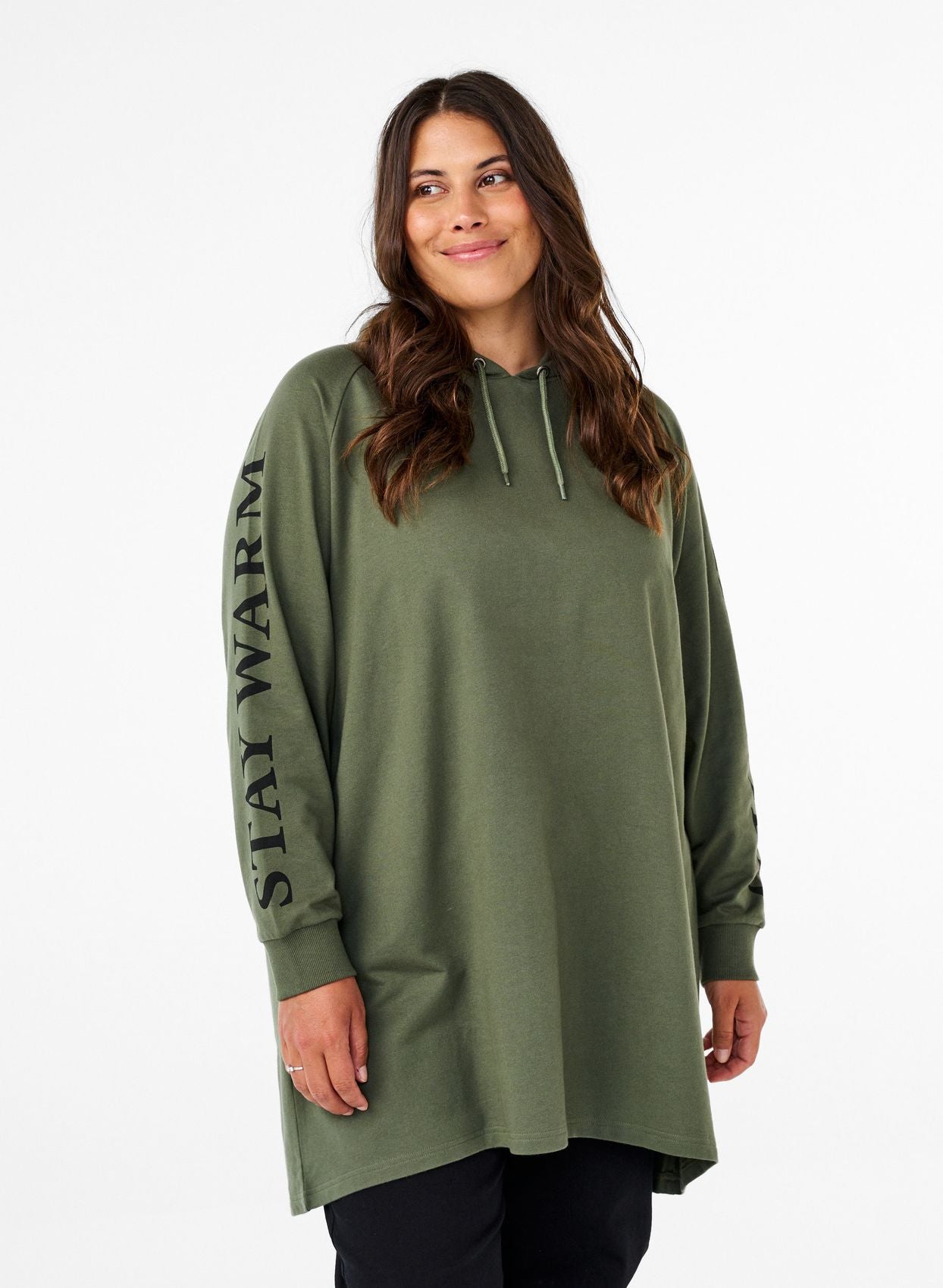Oversize-Sweatshirt mit Print an den Ärmeln