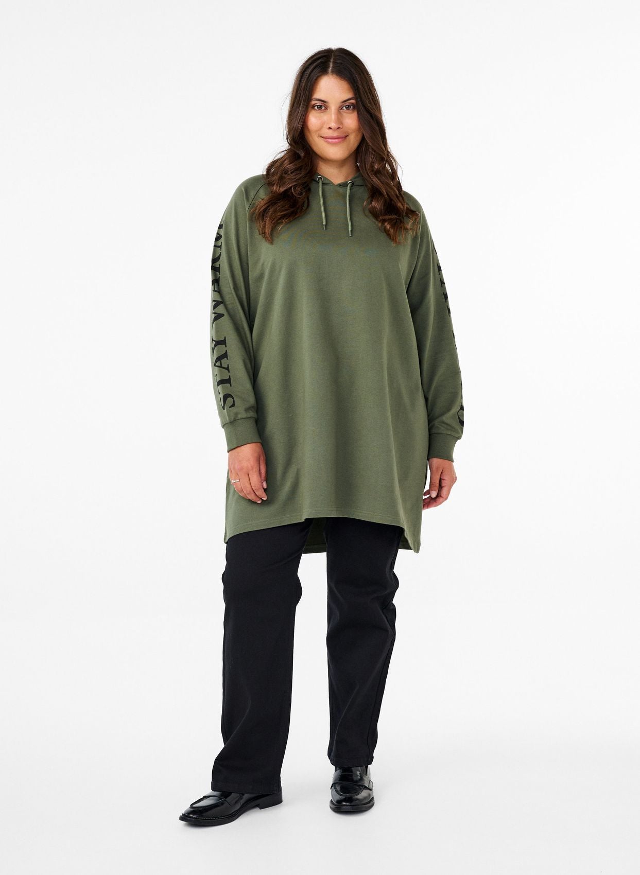 Oversize-Sweatshirt mit Print an den Ärmeln