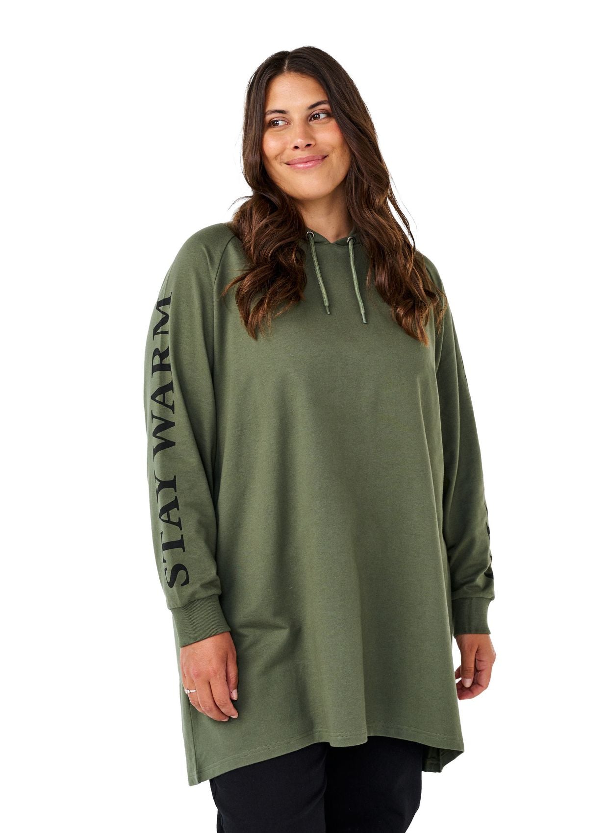 Oversize-Sweatshirt mit Print an den Ärmeln