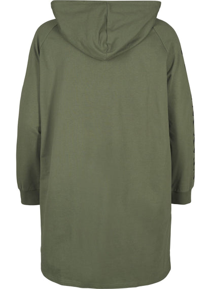 Oversize-Sweatshirt mit Print an den Ärmeln