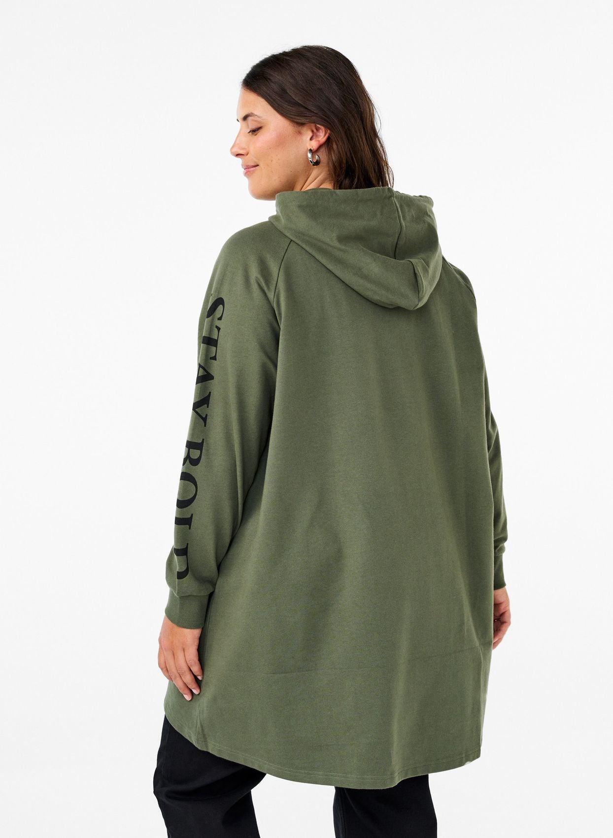 Oversize-Sweatshirt mit Print an den Ärmeln