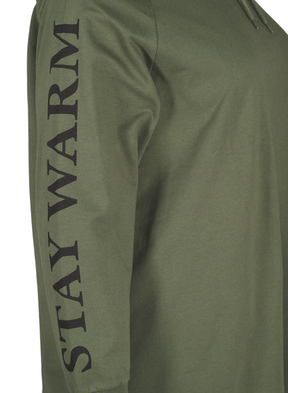 Oversize-Sweatshirt mit Print an den Ärmeln