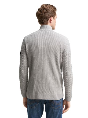 TOM TAILOR Troyer Strickpullover mit Zopfmuster