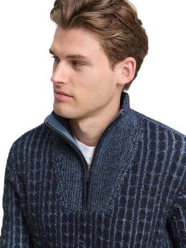 TOM TAILOR Troyer Strickpullover mit Zopfmuster