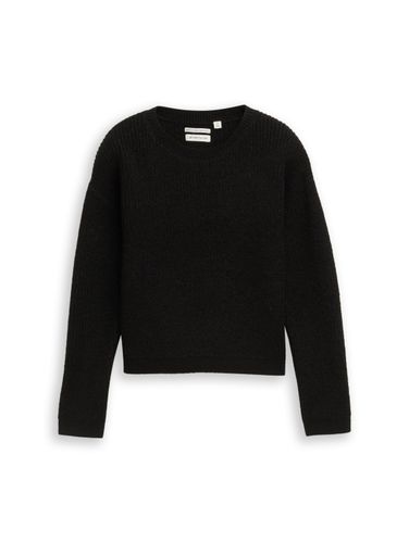 TOM TAILOR Cropped Strickpullover in Glitzer-Optik