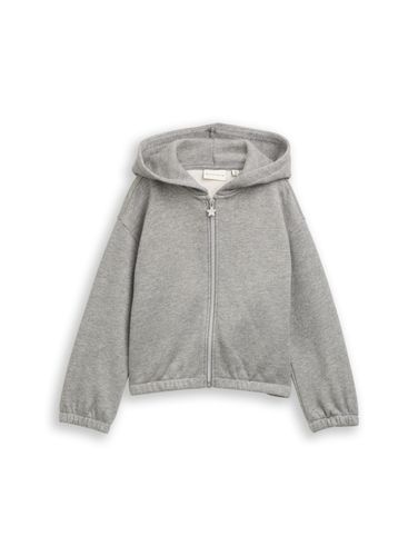 Cropped Hoodie Sweatjacke in Glitzer-Optik