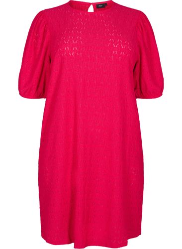 ZIZZI Kleid mit Strukturmuster und Ballonärmeln