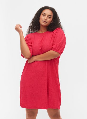 ZIZZI Kleid mit Strukturmuster und Ballonärmeln