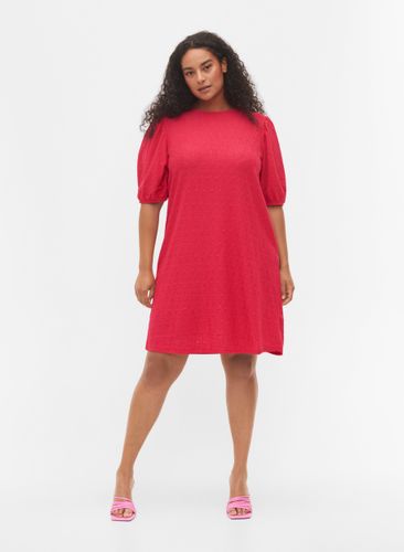 ZIZZI Kleid mit Strukturmuster und Ballonärmeln