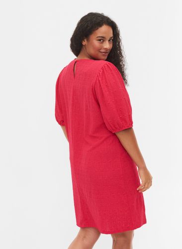 ZIZZI Kleid mit Strukturmuster und Ballonärmeln