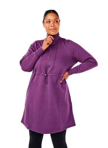 ZIZZI Kurzes Sweatshirtkleid mit Stehkragen und verstellbarer Taille