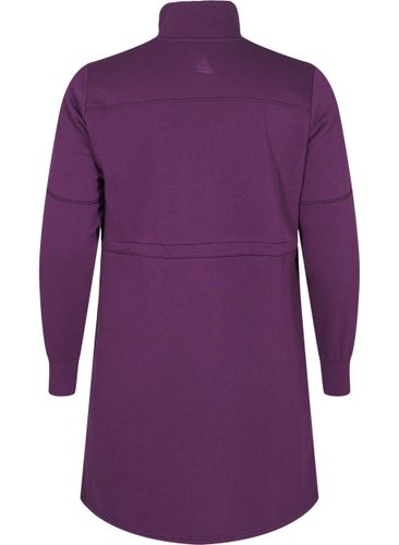 ZIZZI Kurzes Sweatshirtkleid mit Stehkragen und verstellbarer Taille