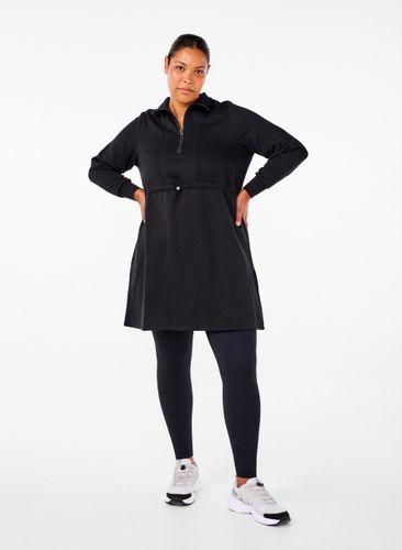 ZIZZI Kurzes Sweatshirtkleid mit Stehkragen und verstellbarer Taille
