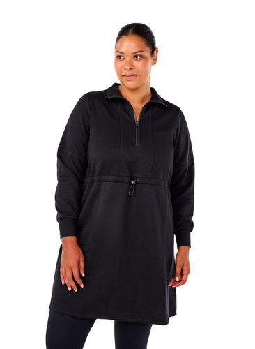 ZIZZI Kurzes Sweatshirtkleid mit Stehkragen und verstellbarer Taille