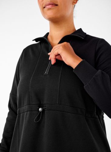 ZIZZI Kurzes Sweatshirtkleid mit Stehkragen und verstellbarer Taille