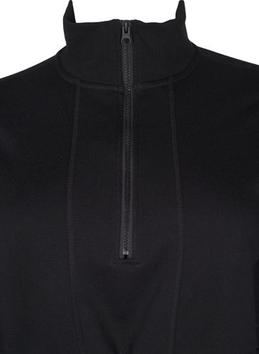 ZIZZI Kurzes Sweatshirtkleid mit Stehkragen und verstellbarer Taille