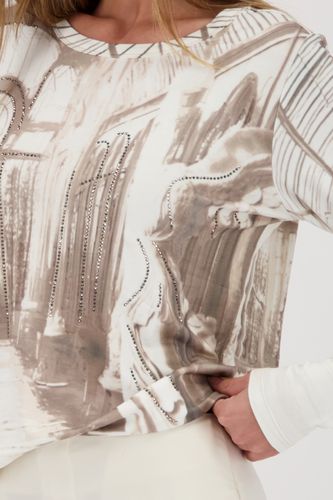 MONARI Pullover, almond gemustert