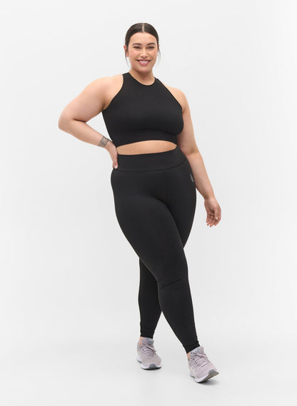 ZIZZI Gekürzte Basic-Trainingsleggings