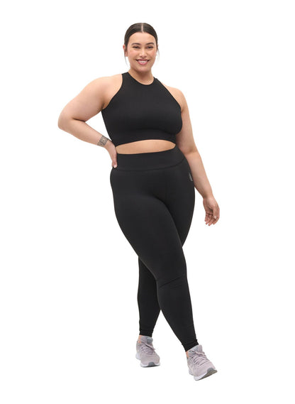 ZIZZI Gekürzte Basic-Trainingsleggings