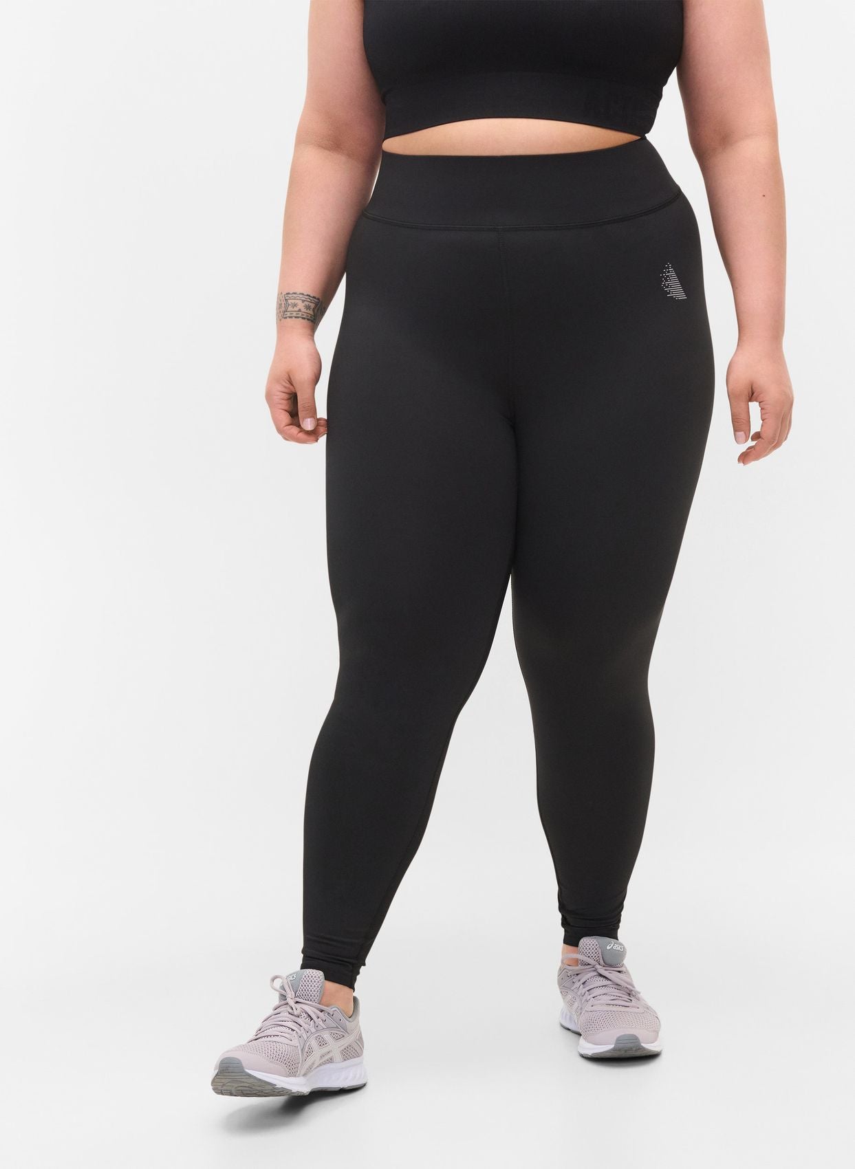 ZIZZI Gekürzte Basic-Trainingsleggings