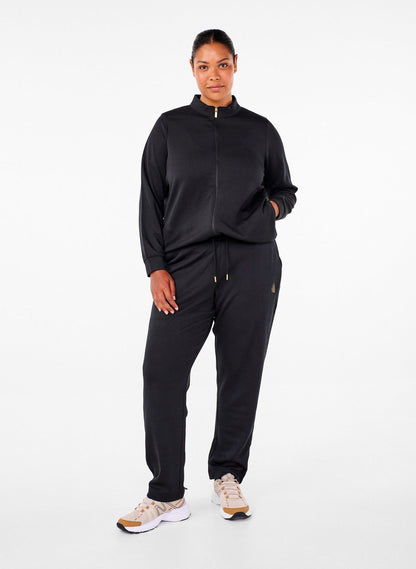 Sweathose mit Taschen und hohem Bund