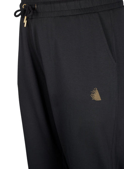Sweathose mit Taschen und hohem Bund