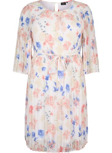 ZIZZI Plisseekleid mit Bindeband und Print