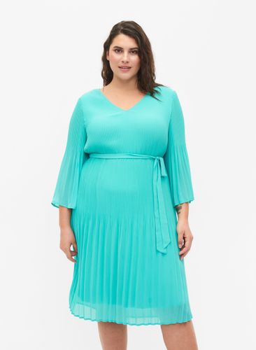 ZIZZI Plissiertes Kleid mit 3/4-Ärmeln