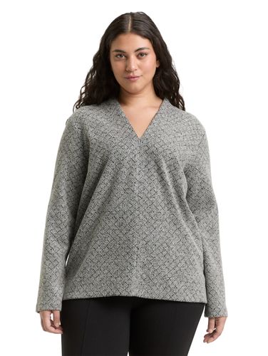 TOM TAILOR Plus Size - Sweatshirt mit V-Ausschnitt