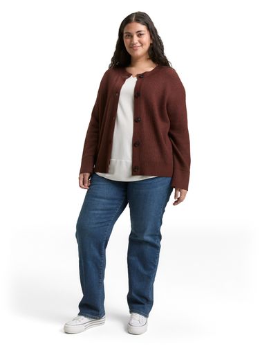TOM TAILOR Plus Size - Oversize Cardigan mit Rundhalsausschnitt