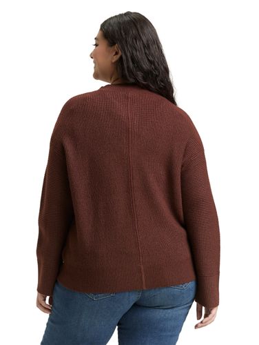 TOM TAILOR Plus Size - Oversize Cardigan mit Rundhalsausschnitt