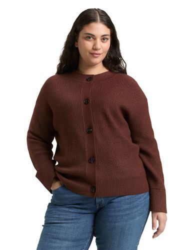 TOM TAILOR Plus Size - Oversize Cardigan mit Rundhalsausschnitt