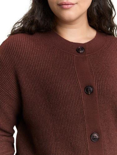 TOM TAILOR Plus Size - Oversize Cardigan mit Rundhalsausschnitt