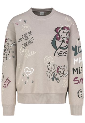 SUBLEVEL DOB Sweat, langarm, Rundhals mit Ri, ash beige M