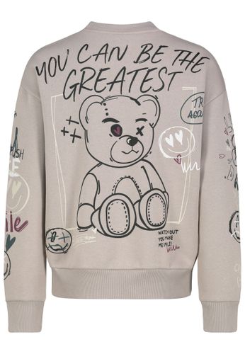 SUBLEVEL DOB Sweat, langarm, Rundhals mit Ri, ash beige