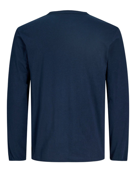 JACK & JONES JJCOLLEGE LOGO TEE LS CREW NECK PLS