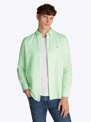TOMMY HILFIGER LINEN BLEND SOLID RF SHIRT