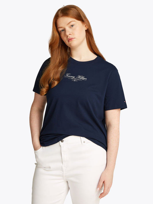 TOMMY HILFIGER CRV REG SCRIPT C-NK TEE SS