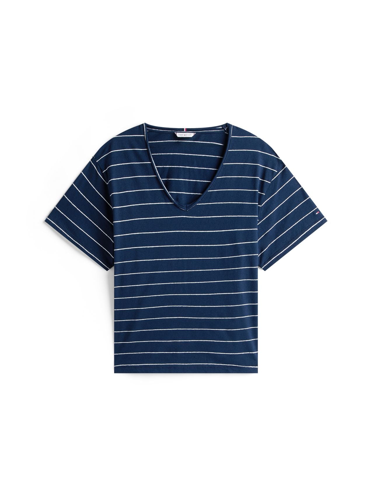 TOMMY HILFIGER CRV MODERN CO LINEN V-NK SS
