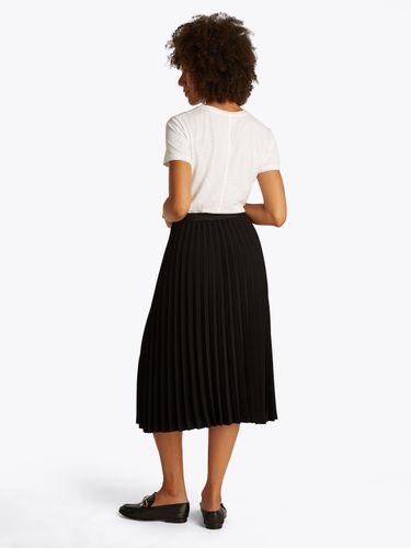 TOMMY HILFIGER FLUID PLEATED PULL ON MIDI SKIRT