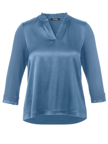 FRAPP Bluse V-Ausschnitt 3/4 Arm Materialmix 52
