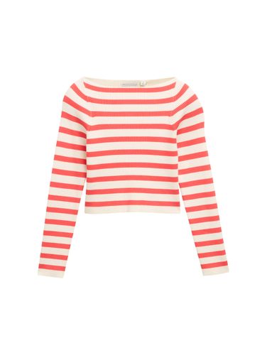 TOM TAILOR Cropped Ripp Pullover mit Streifenmuster