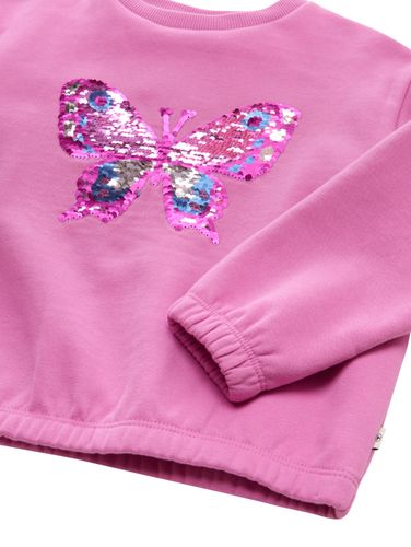 TOM TAILOR Cropped Sweatshirt mit Wendepailletten